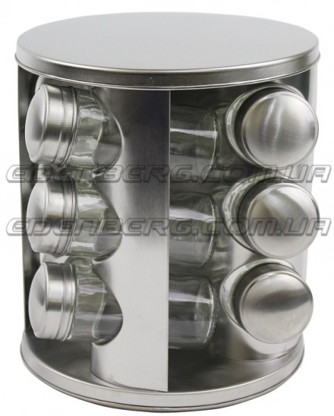 EB-4023 Специи Наборы Банок 13 В 1 Стеклянный С Вращающийся Подставкой