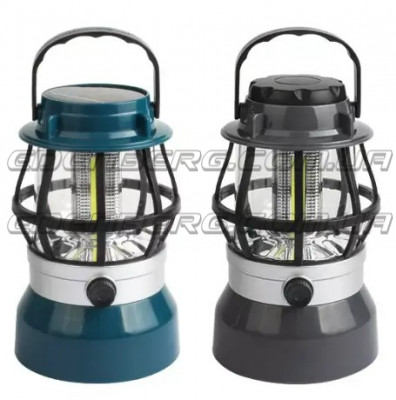 EB-91013 (T-8118) Ліхтар Кемпінговий Світлодіодний Переносний З Акумулятором І Вбудованою Сонячною Батареєю