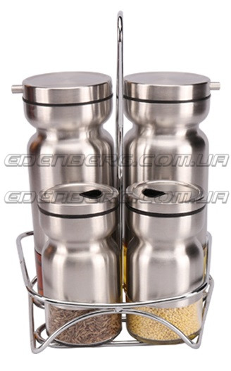 FRU-128 Набор Для Специй На Подставке Из 4х Предметов