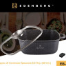 EB-8115 ​Квадратная кастрюля из литого алюминия со стеклянной крышкой 6,5 л. 28 см.