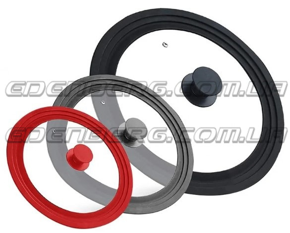 FRU-1002 Стеклянные Крышкиm С Силиконовыми Ободками 20/22/24 см. FRU-1002 Стеклянные Крышкиm С Силиконовыми Ободками 20/22/24 см.