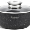 EB-8118 Кастрюля со стеклянной крышкой литой алюминий, 4,5л. 24 см.