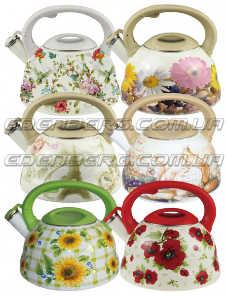EB-1747 Емальований Чайник Зі Свистком 3,0 Лтр.