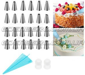 FRU-1053 Набор кондитерских насадок и мешков 27 шт.