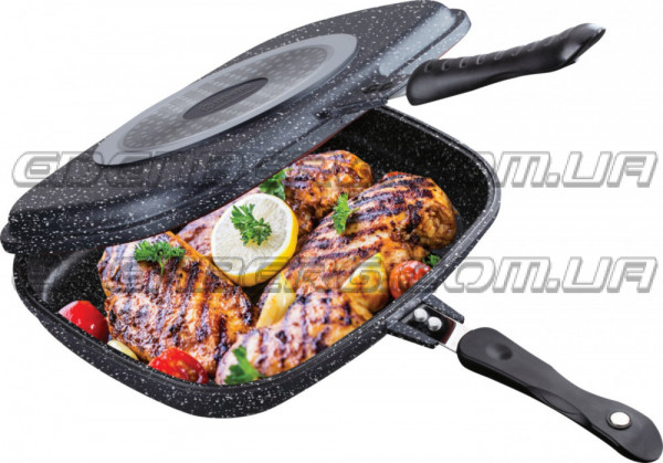 EB-8138 Двухсторонняя гриль-сковорода 32×25х4,8 см