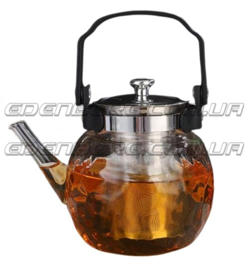 EB-19084 Стильний Скляний Чайник-Заварник 1,200 Мл.