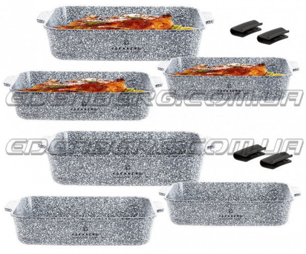 EB-12130 Набір Жаровня 3 Шт Гранітне Покриття - 3,2/4,0/4,7 Лтр. (28/30/32 см.)