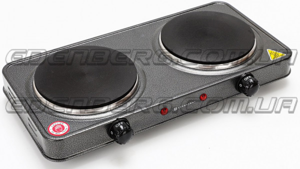 EB-62196 Плита Електрична Настільна Дискова 2 Конфорка 2,000 Вт.