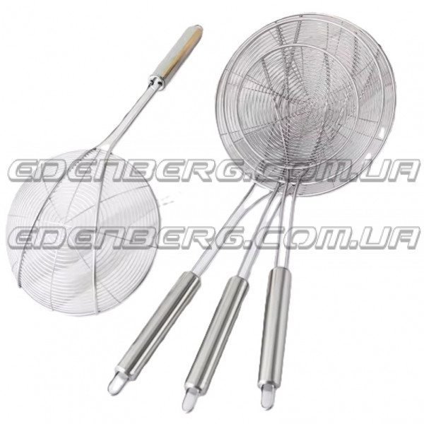 EB-18242 Шумовка-сито из нержавеющей стали с длинной ручкой, 16 см