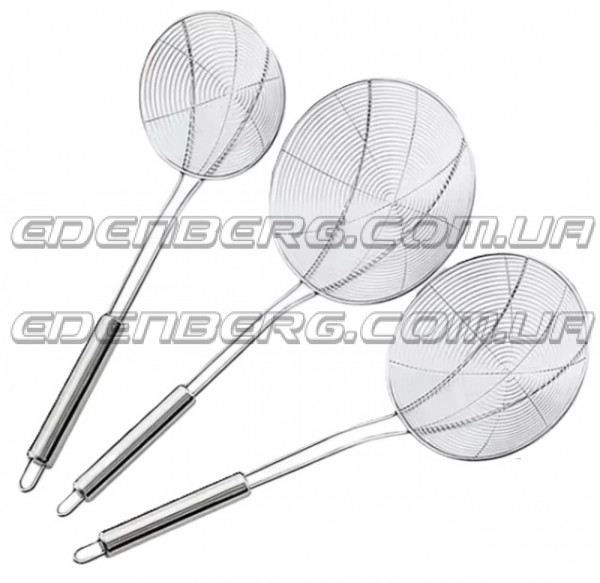 EB-18243 Шумовка-сито из нержавеющей стали с длинной ручкой, 18 см