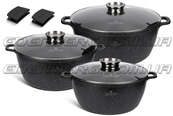 EB-8151 Набір Кухонного Посуду 6 Предметів 6,8/10,0/13.5 Лтр.