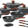 EB-5617 Набір Кухонного Посуду 15 Предметів Литий Алюміній