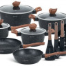 EB-5617 Набір Кухонного Посуду 15 Предметів Литий Алюміній