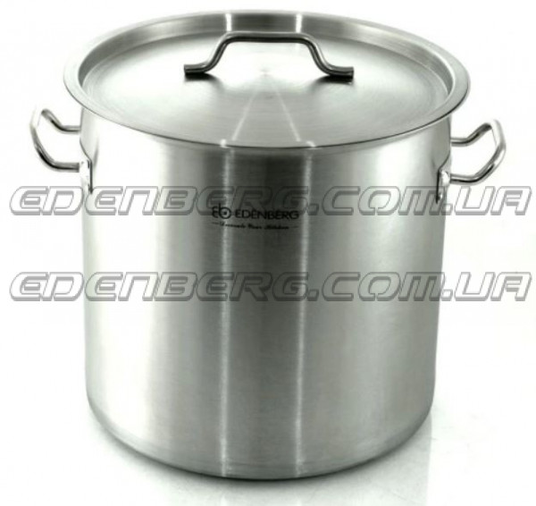 EB-3778 Кастрюля высокая из нержавеющей стали с металлической крышкой 70 л.