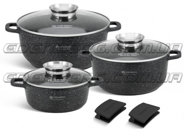EB-8140 Набір Кухонного Посуду 6 Предметів Литий Алюміній