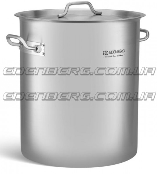 EB-3777 Кастрюля высокая из нержавеющей стали с металлической крышкой 50 л.