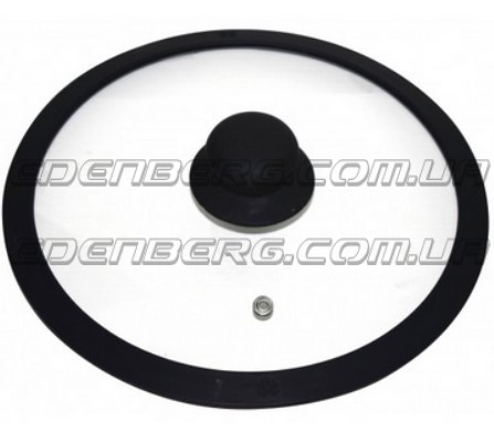 FRU-985 Кришка Скляна З Силіконовим Обідком + Кнопка 24 см. 