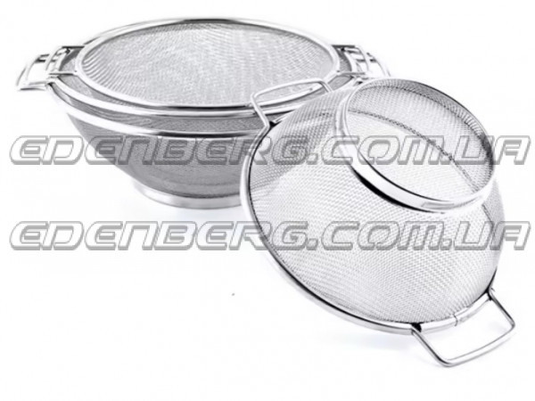 EB-18234 Дуршлаг из нержавеющей стали на подставке с двумя ручками 25 см