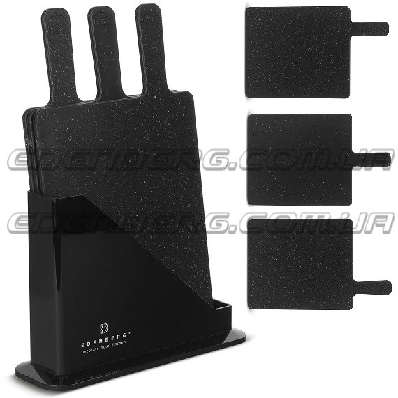 EB-11981 Набор антибактериальных кухонных досок 3 в 1 на органайзере