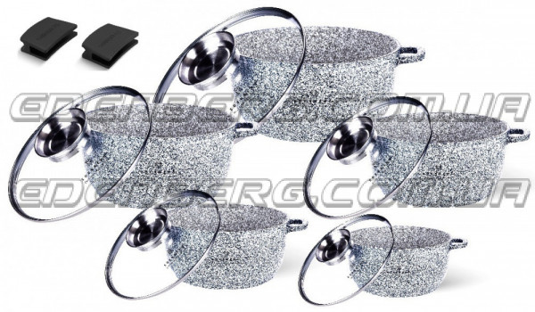 EB-8147 Набор Казан Круглый 5 Предм. 1.3/2.3/3.5/4.5/5.6 Лтр.