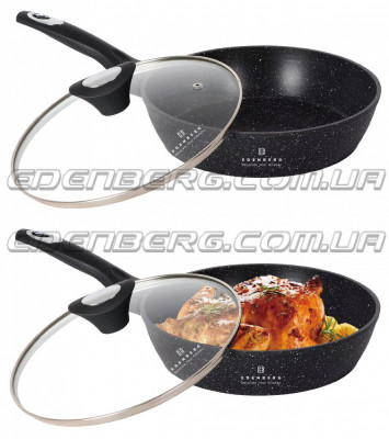 EB-5716 Сковорода Глибока Зі Скляною Кришкою 26 см. (2,7 Лтр.) 