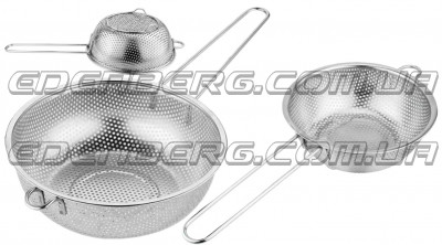 EB-18221 Дуршлаг- сито с длинной ручкой - из нержавеющей стали 16 см