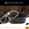 EB-8112 Квадратная кастрюля из литого алюминия со стеклянной крышкой 3,7л. 22 см.