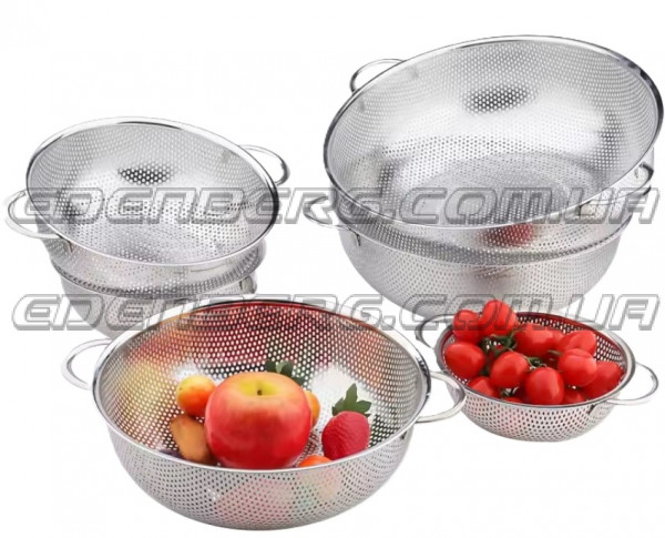 EB-18228 Дуршлаг-сито из нержавеющей стали с двумя боковыми ручками 22 см