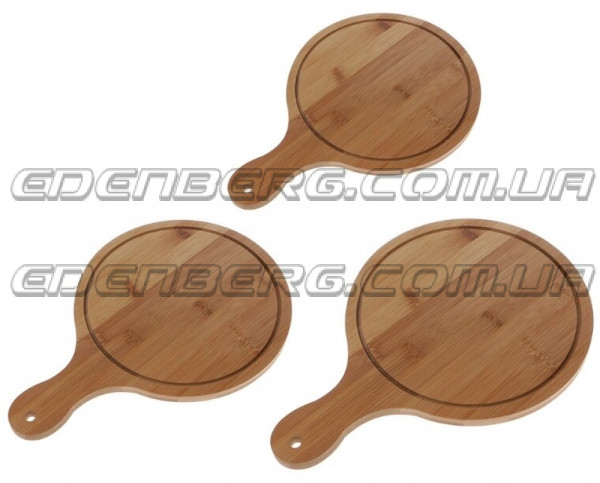 FRU-782 Бамбуковая доска для подачи пиццы и сервировки (44x30 см)