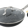 EB-3346 Сковорода 20 см. Чеканной- Литой Алюминий - С Крышкой