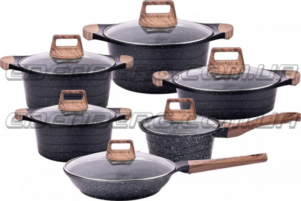 EB-12914 Посуды Набор Кухонной 12 Предметов (Литого Алюминия) 