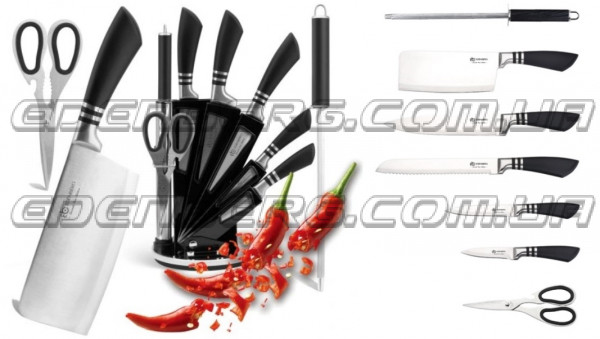 EB-941 Набір Ножів 8 Предметів З Обертовою Акриловою Підставкокою