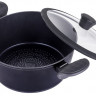 EB-3484 Кастрюля-казан с алмазным антипригарным покрытием и стеклянной крышкой, 2.3 л (20x9,0 см.)