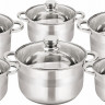 EB-3731 Набір Кухонного Посуду 12 Предметів Нержавіюча Сталь