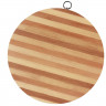 FRU-798 Круглая разделочная доска из бамбука с металлическим крючком (25 см)