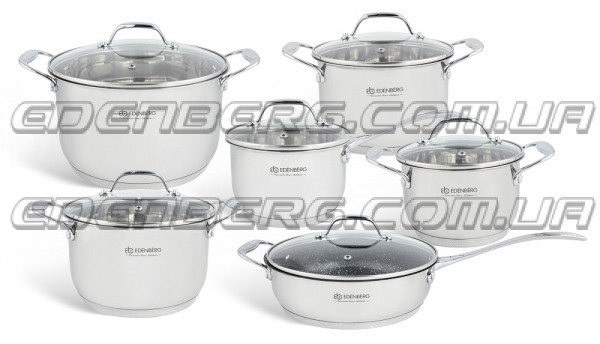 EB-2118 Посуды Набор Кухонной, 6 Предметов 2.1, 2.1, 2.9, 3.9, 6.5, 3.3 Лтр.