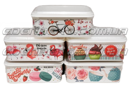 FRU-824 Судочки Пластиковый С Крышкой Прямоугольник Форма