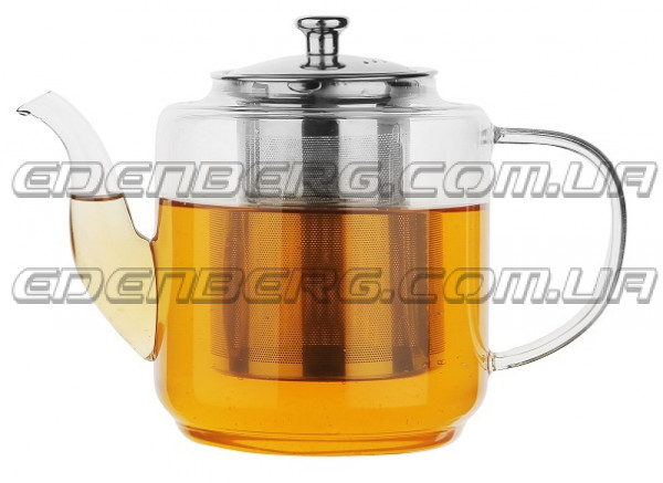 EB-19038 Стильный Стеклянный Чайник-Заварник 1500 Мл. Термостойкие До 500°