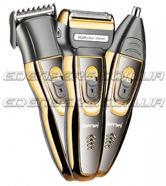 GM-595 Аккумуляторная Машинка Для Стрижки Волос И Бороды 3 В 1