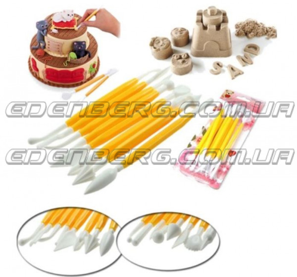 FRU-1064 Набор пластиковых стек для работы с мастикой, глиной или марципаном 9 шт.