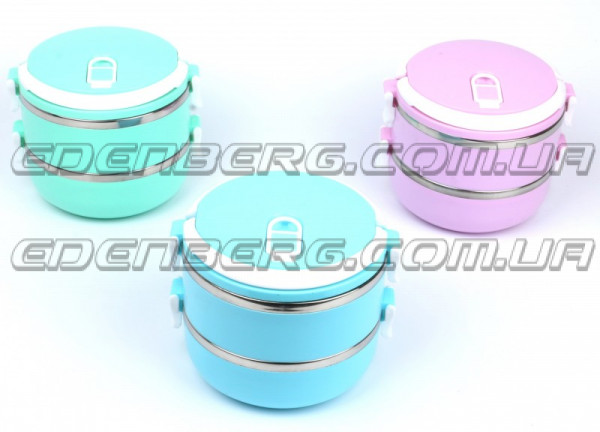 FRU-390 Ланч-бокс круглый – термос для еды, 1,400 мл.