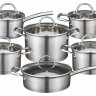 EB-7701 Посуды Набор Кухонной 6 Предметов 1.9/1.9/2.7/3.6/6.5/3.4 Лтр.