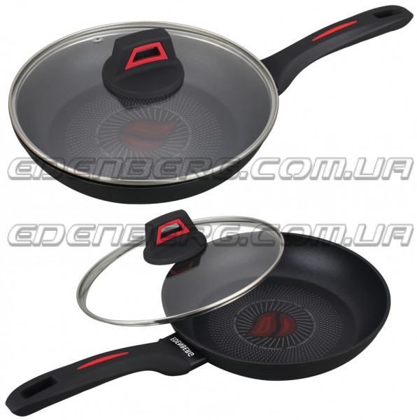 EB-13084 Сковорода З Термоіндикатором Зі Скляною Кришкою 26x5,2 см.