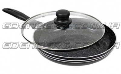 EB-766 Сковорода З Кришкою Мармурове Покриття 24 см.