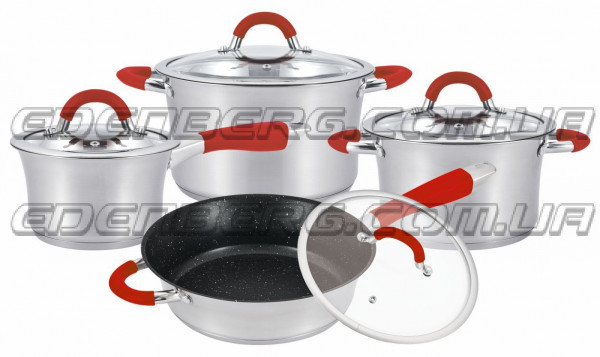 EB-2408 Посуды Набор Кухонной, 4 Предметов 1.9/2.7/3.6/2.9 Лтр.