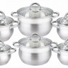 EB-4065 Набір Кухонного Посуду 12 Предметів Нержавіюча Сталь