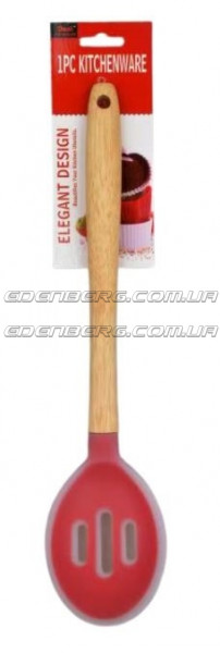 FRU-491 Ложка кухонная силиконовая с деревянной ручкой