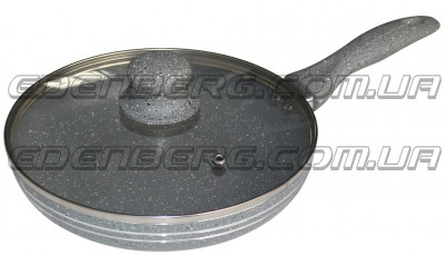 EB-784 Сковорода С Крышкой, Мраморное Покрытие 20 см.