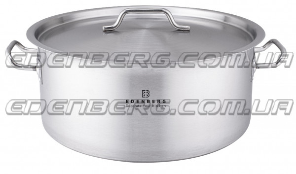 EB-3761 Кастрюля из нержавеющей стали с металлической крышкой, 10.4 л.