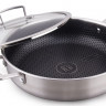 EB-14922 Сотейник Глубокий С Крышкой 28x7.0 см. Нержавеющая Сталь, Трех Слоев, Антипригарным Покрытием